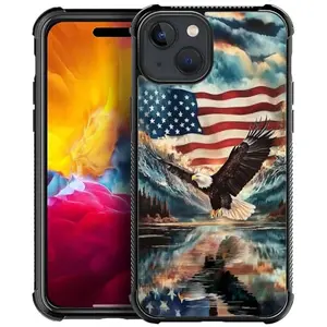 OKBUOK Eagle American Flag iPhone 15 case with eagle design