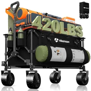 Hikemoon folding wagon with all-terrain wheels