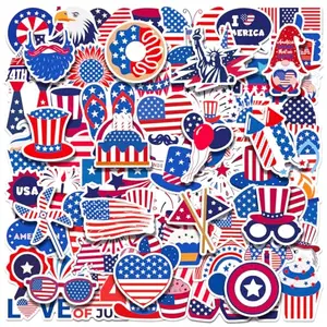 100pcs patriotic stickers on laptop