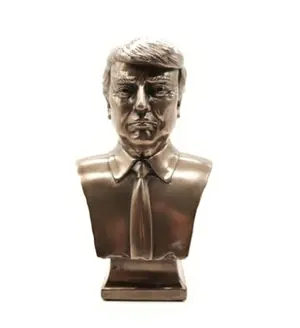 Donald Trump bronze bust, hand-cast resin with bronze-like finish, political decor