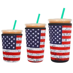 Amintiri patriot flag neoprene cup sleeves in three sizes