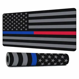 Thin blue red line stars and stripes mousepad for desk decoration