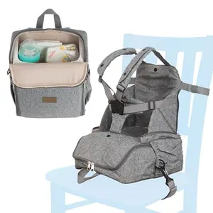 Nuby Easy Go backpack booster seat for travel, folds into a backpack