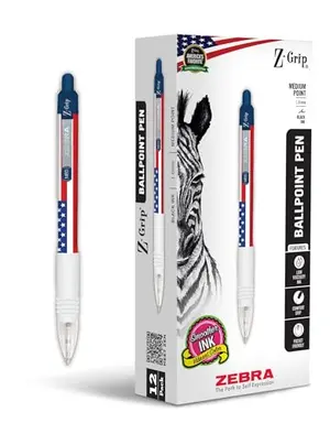 Zebra Z-Grip American Flag retractable ballpoint pen
