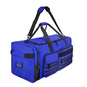 Goloni 130L duffle bag in blue with multiple pockets and ventilation holes