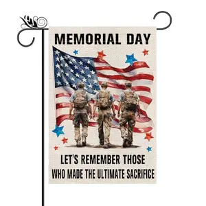GPGHE patriotic garden flag with stars and stripes, double-sided, 12.5x18 inches
