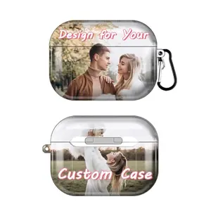 ArtCosy custom AirPods case with photo and text printing, white slim profile
