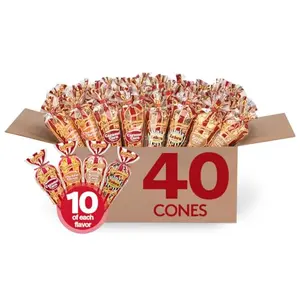 Popcornopolis 40-pack assortment of popcorn cones in various flavors