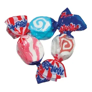 Taffy Town Stars and Stripes salt water taffy bulk bag with red, white, and blue individually wrapped candies