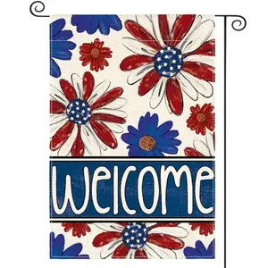 AVOIN colorlife floral daisy patriotic garden flag