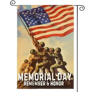 AVOIN colorlife Memorial Day garden flag remembering military soldiers
