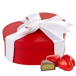 Heart-shaped box of Dubai chocolates with pistachio filling