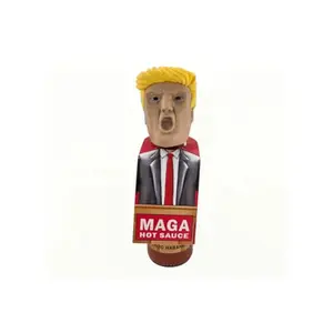 Trump MAGA hot sauce with Trump head bottle topper