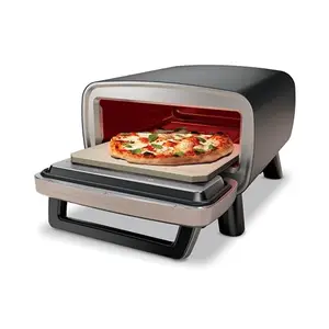 Ninja Artisan Electric Outdoor Pizza Oven cooking a pizza