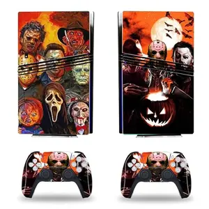 JOCHUI horror themed skin set for PS5 Pro console and controllers