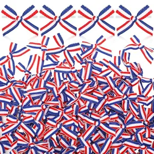 Foilswirl tiny patriotic twist tie bows on candy bags and lollipops