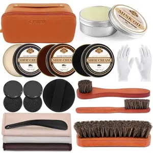 CHMI shoe polish kit with brushes and polishes