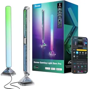 Govee Gaming Light Bars Pro with triple-sided RGBIC illumination and cyberpunk design