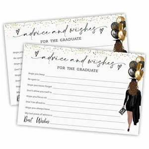 Psbrn gold-accented blessings cards with envelopes for a female graduate