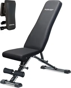 AIRHOP adjustable weight bench with ergonomic narrow backrest