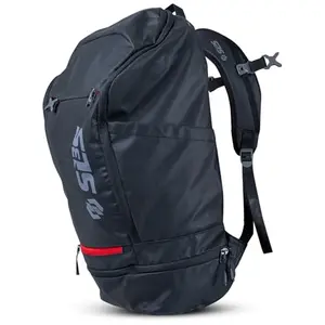 SLS3 Triathlon Backpack with gear loaded, showing waterproof bottom compartment