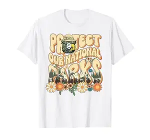 Floral protect our national parks t-shirt for hikers and nature lovers