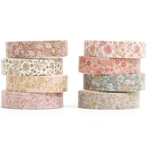 YUBX 8 rolls little flowers washi tape set