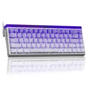 AULA Hero 68 HE 60% gaming keyboard with side-printed PBT keycaps and vibrant RGB backlighting