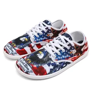 Luzeephang patriotic zero-drop shoes with eagle and USA flag
