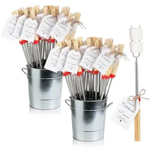 Yoande set of 48 smores sticks with colorful tags and rope