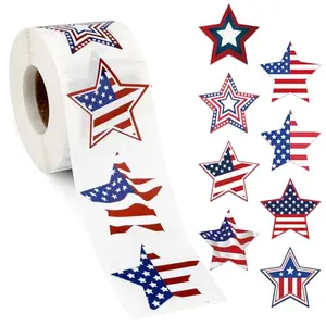 Linsuminn bulk pack of American flag stickers on a roll