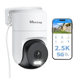 VIMTAG outdoor security camera with 360-degree pan-tilt and night vision