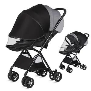 Bemece 2-in-1 mosquito net and UPF50 sunshade on a stroller