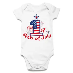 Baby wearing Kimoda cotton bodysuit with funny letter print
