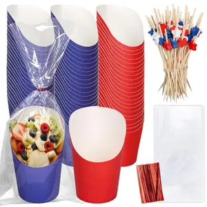 50-piece patriotic charcuterie cup kit with bags and sticks
