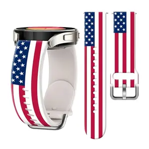 QVRNKSF cool American flag silicone band for Samsung Galaxy Watch
