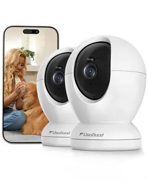 usogood 2.5K indoor pet camera white 2-pack