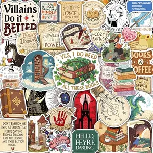 BulbaCraft Fantasy Book Stickers spread on a laptop