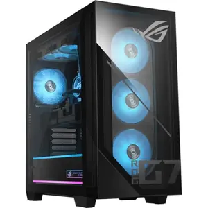 ASUS ROG G700 gaming desktop with dual-glass chassis and Aura Sync RGB