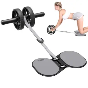 Ally Peaks ab roller wheel with adjustable resistance band and knee mat