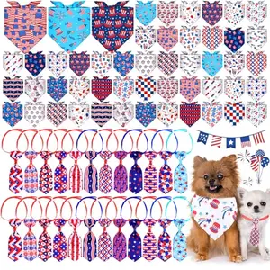 Bunnycool patriotic dog bandanas and ties set