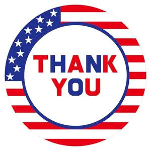Anwyll American thank you stickers with flag design, 480 count