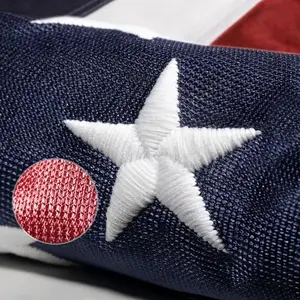 TOOUP Knit Polyester American Flag 4x6 with glow effect