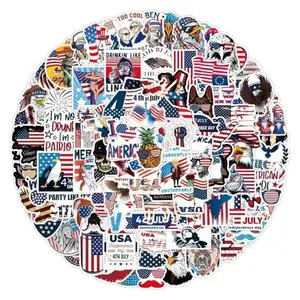 4th of July laptop stickers