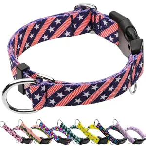Fidohug American Flag Martingale Collar on a dog