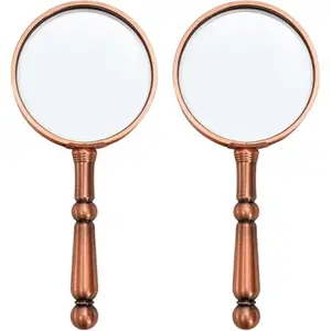 YOUEON antique copper magnifying glass with detachable handle