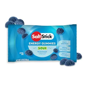 SaltStick Energy Gummies Sour Blue Razz