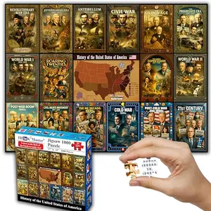 Think2Master History of the United States 1000 piece jigsaw puzzle depicting key events from 1776 to modern times