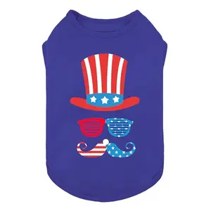 Fitwarm Uncle Sam dog shirt with mustache and hat graphic