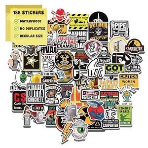 Jaxx Stickers mega pack on a hard hat